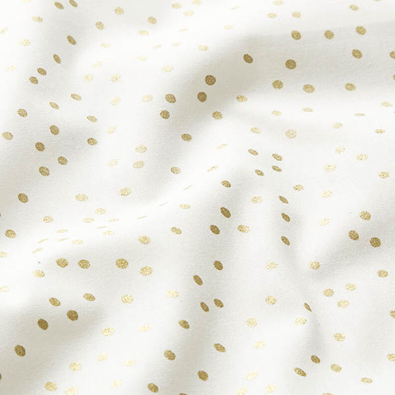 Bomullstyg Poplin fina prickar – yllevit/guld, image number 2