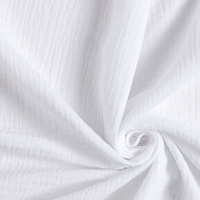 Muslin/Dubbel-krinkelväv – vit, 