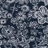 Viskos-linne-mix Skissade blommor – nattblå/vit,  thumbnail number 5