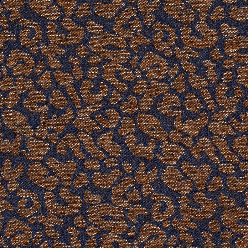 byxtyg i denim-look med leopardmönster – mellanbrunt/nattblå,  image number 1