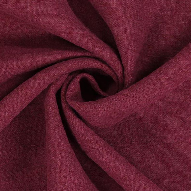 Linnetyg ramie mix stonewashed, kraftig kvalitet – bordeauxrött,  image number 2