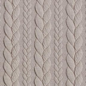 Jerseyjacquard Cloqué Flätat mönster – beige, 