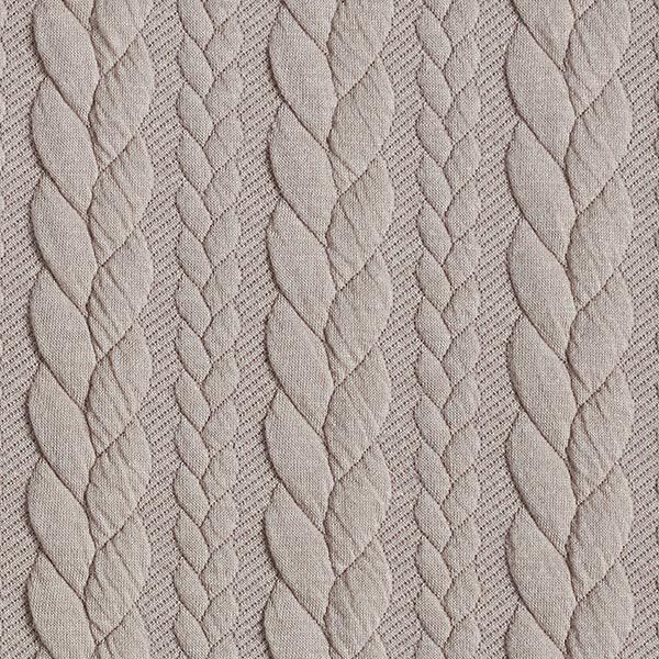 Jerseyjacquard Cloqué Flätat mönster – beige,  image number 1