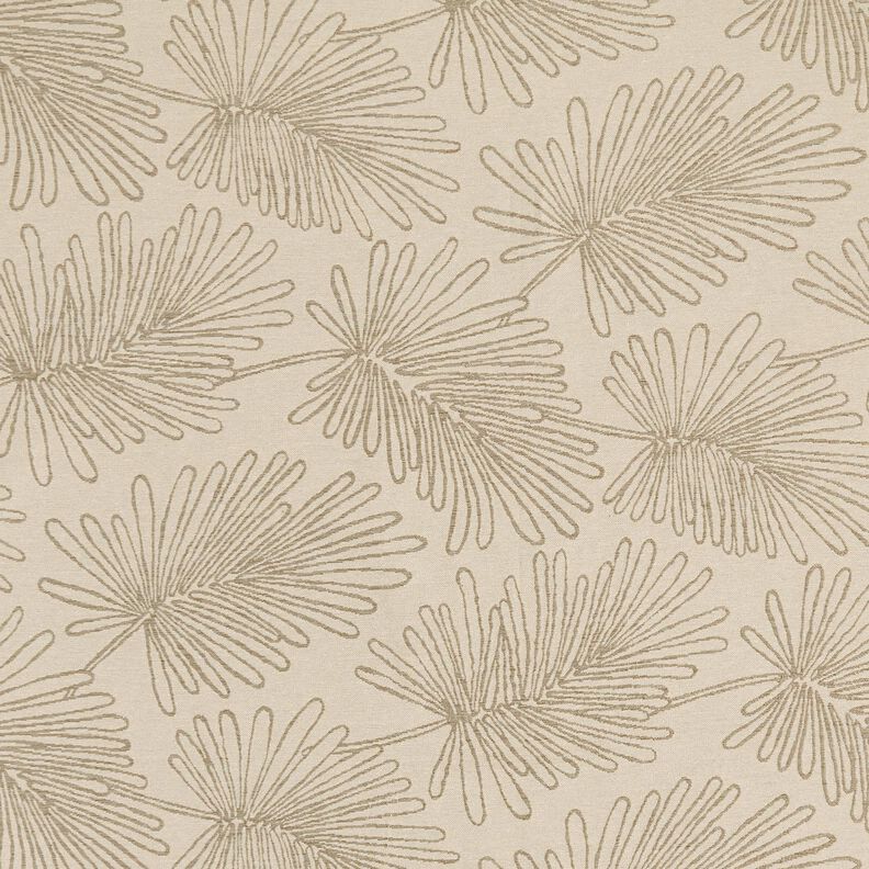 Dekorationstyg Jacquard bladkonturer – natur, image number 1