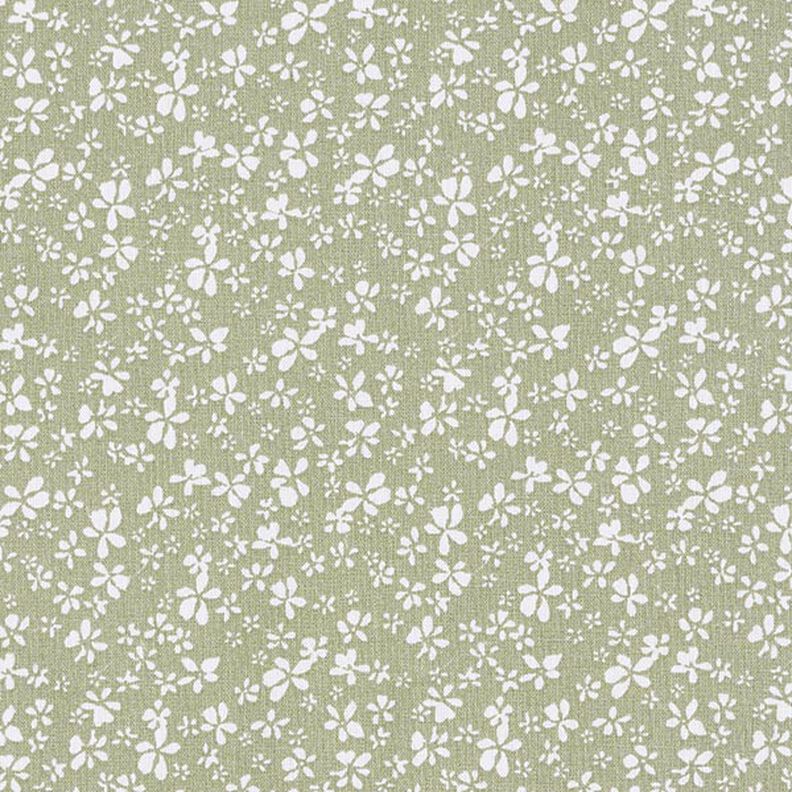 Bomullstyg Kretong Små blommor – khaki,  image number 1
