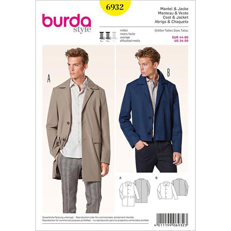 Herrock / -jacka, Burda 6932,  image number 1