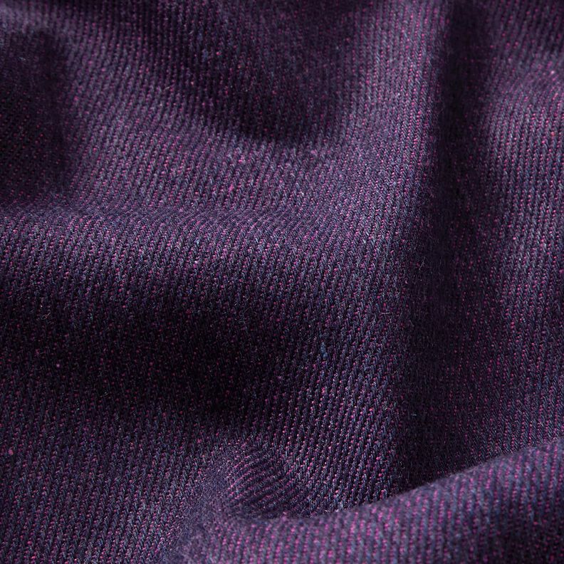 Denim/bomullsmix melange – aubergine,  image number 2