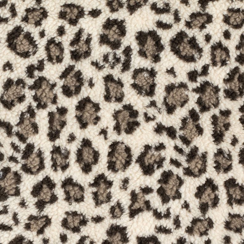 Teddyplysch leopardmönster – ljusbeige/dyn, image number 5