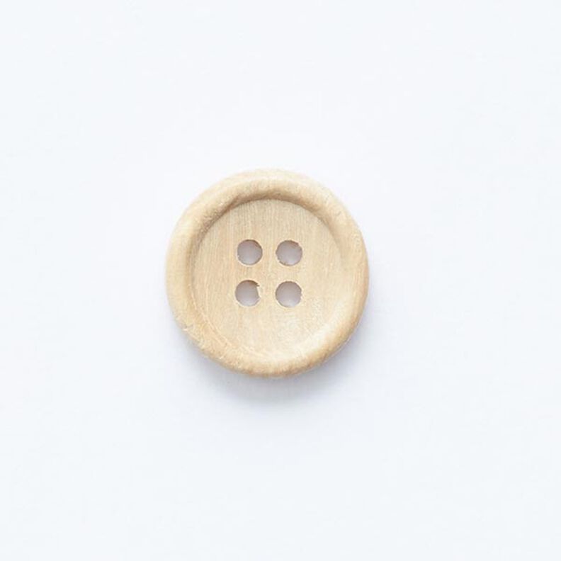 Träknapp 4 hål – beige,  image number 1