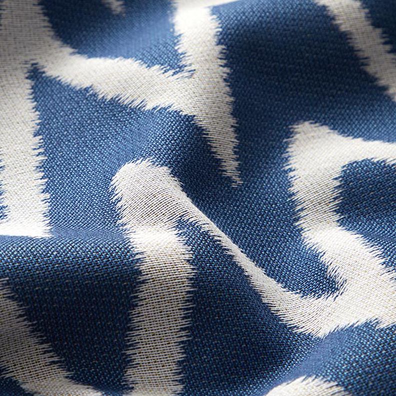 Outdoortyg jacquard Ikatmönster – blå,  image number 2
