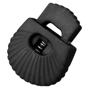Snörstopp Mussla [Öppning: 8 mm] – svart, 