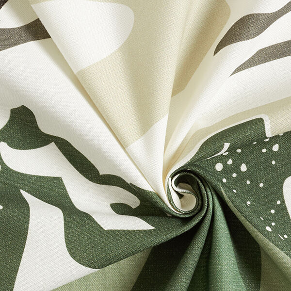 ARVIDSSONS TEXTIL – Dekorationstyg Halvpanama Norrland – vit/grön, image number 3