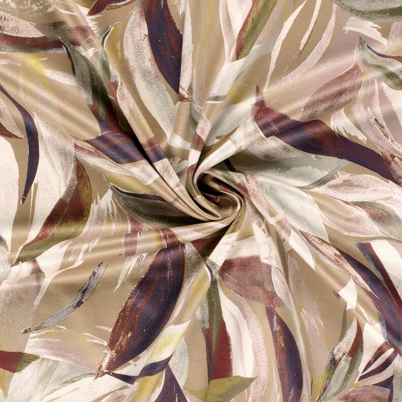 stretchig velour blad – moka/bordeauxröd, image number 3