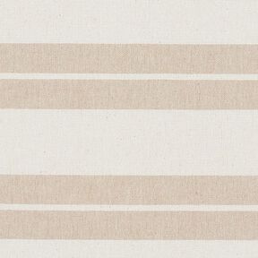 Dekorationstyg canvas återvunnet Blandade ränder – beige, 