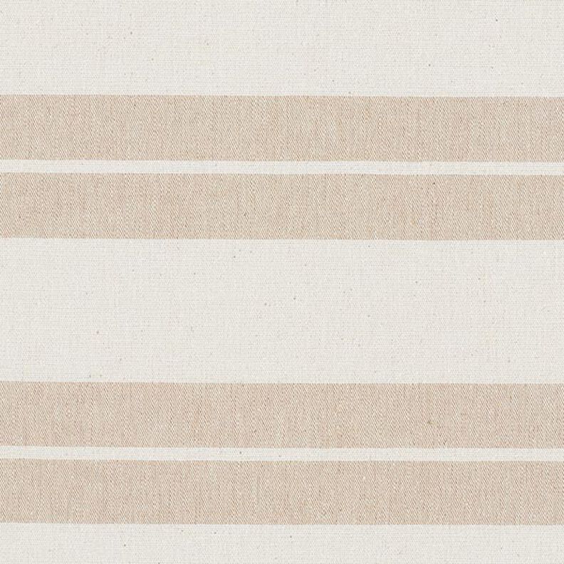 Dekorationstyg canvas återvunnet Blandade ränder – beige,  image number 1