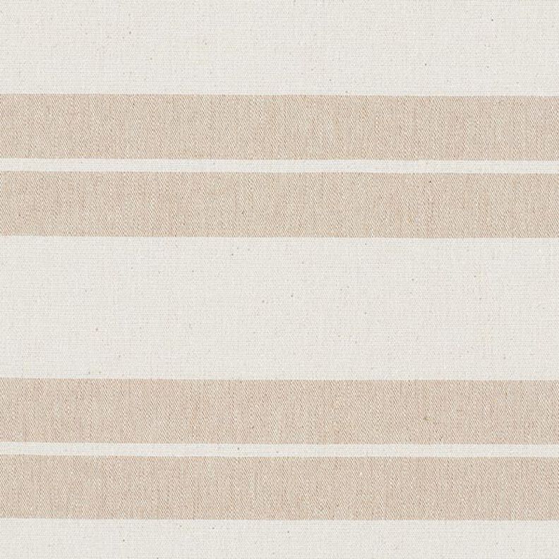 Dekorationstyg canvas återvunnet Blandade ränder – beige,  image number 1