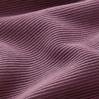 Ottoman-ribbad jersey enfärgad – aubergine, 