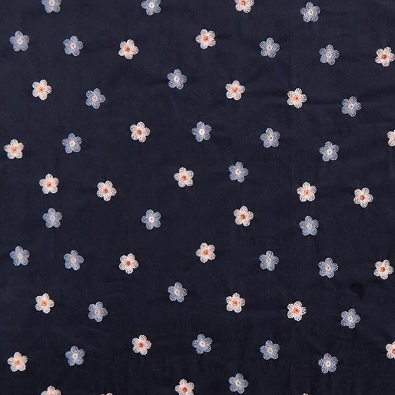 babymanchester broderade blommor – nattblå,  image number 1