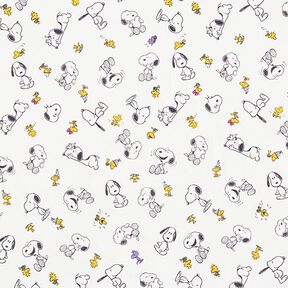 Bomullspoplin licenstyg Snobben & Woodstock | Peanuts ™ – vit, 