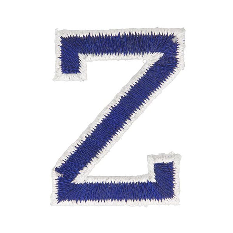 Applikation Bokstaven Z [ Höjd: 4,6 cm ] – marinblått,  image number 1
