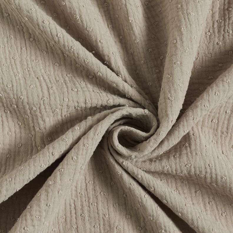 Muslin/Dubbel-krinkelväv dobby – beige,  image number 3