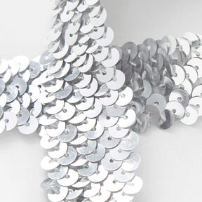 Elastisk paljettkant [30 mm] – silver, 