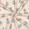 Bomullsflanell fräcka dinosaurier | Poppy Fabrics – natur/smaragdgrön,  thumbnail number 3