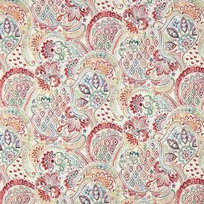 dekorationstyg gobeläng färgglad paisley – yllevit, 
