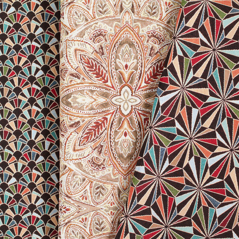 Dekorationstyg Gobeläng Delikat mandala – yllevit/brons,  image number 5