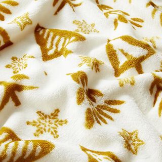 Mysig fleece Jul – vit/guld, 