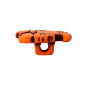 Polyesterknapp med ögla Hummer  - orange, 
