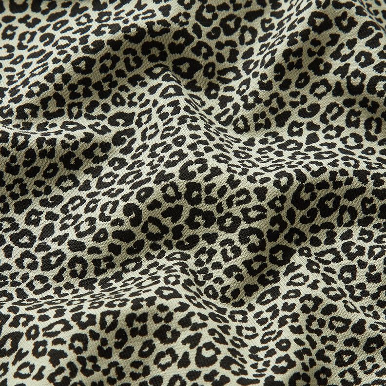 Bomullsjersey mini-leo-tryck – gråbeige/svart, image number 2