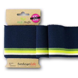 GOTS Ekologiska stickade muddar CUFF ME COLLEGE [140 cm | 7,5 cm] | Albstoffe | Hamburger Liebe, 