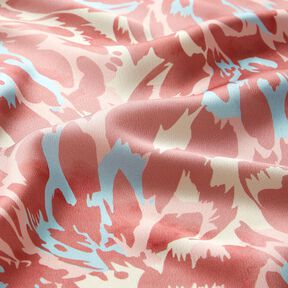 Crepesatin abstrakta kronblad &ndash; gammalt rosa/kr&auml;m, 