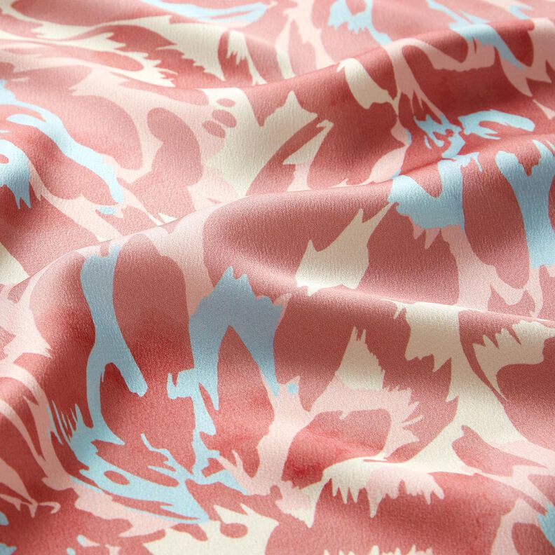 Crepesatin abstrakta kronblad – gammalt rosa/kräm,  image number 2