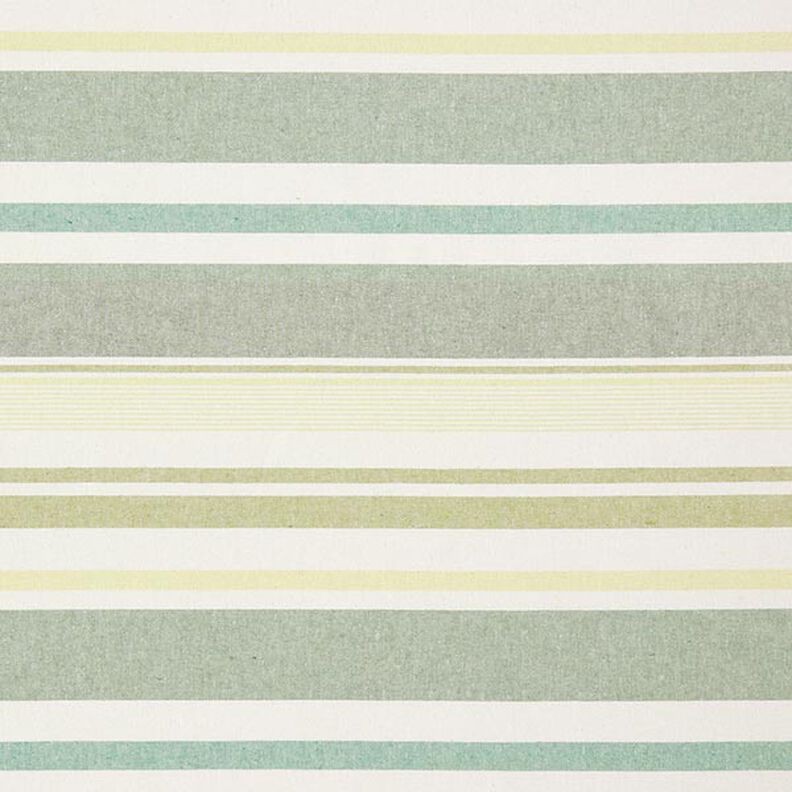 Dekorationstyg Halvpanama färgglad blandning av ränder återvunnen – grön,  image number 1