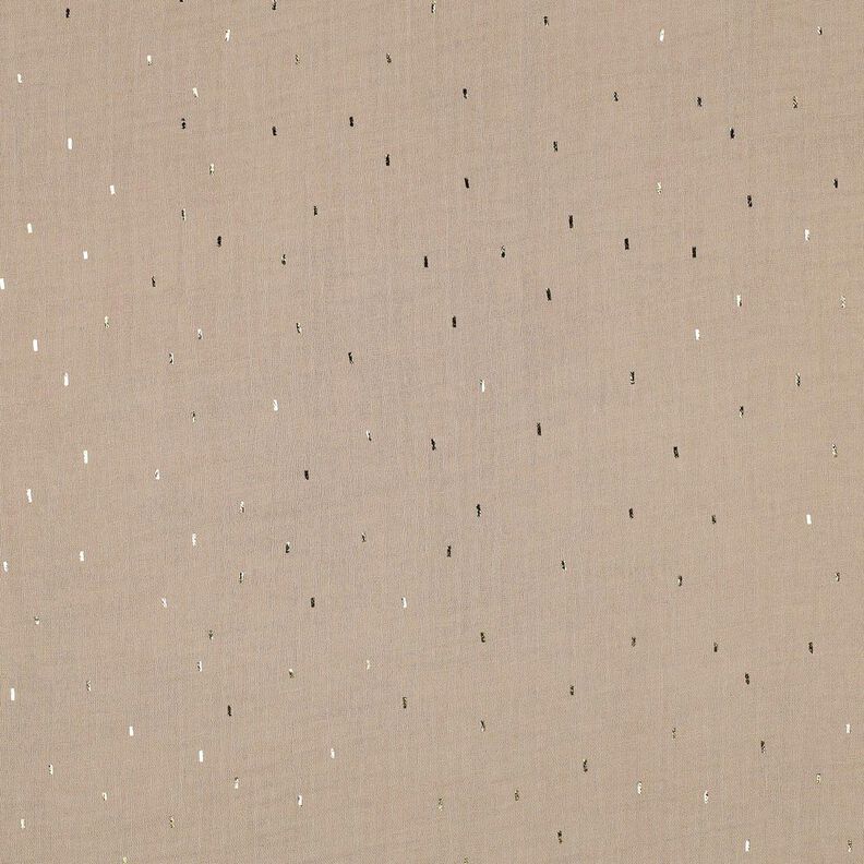 Muslin/Dubbel-krinkelväv Rektangel Folietryck | Poppy Fabrics – anemon/guldmetallic,  image number 1