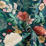 Dekorationstyg Jacquard Vintageblommor – petrol/mörkröd,  thumbnail number 3