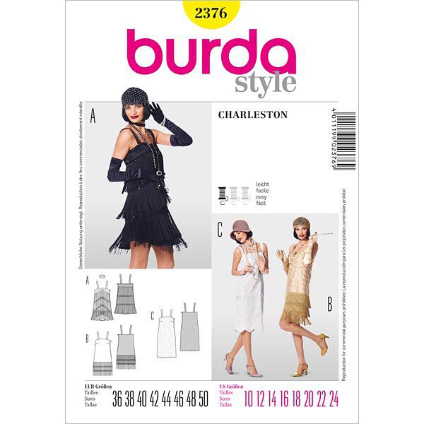 Charlestonklänning, Burda 2376, image number 1