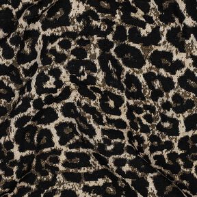 Jacquard leopardmönster – natur/svart,  Jacquard leopardmönster – natur/svart,