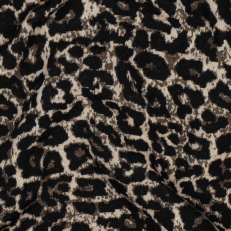 Jacquard leopardmönster – natur/svart,  image number 2