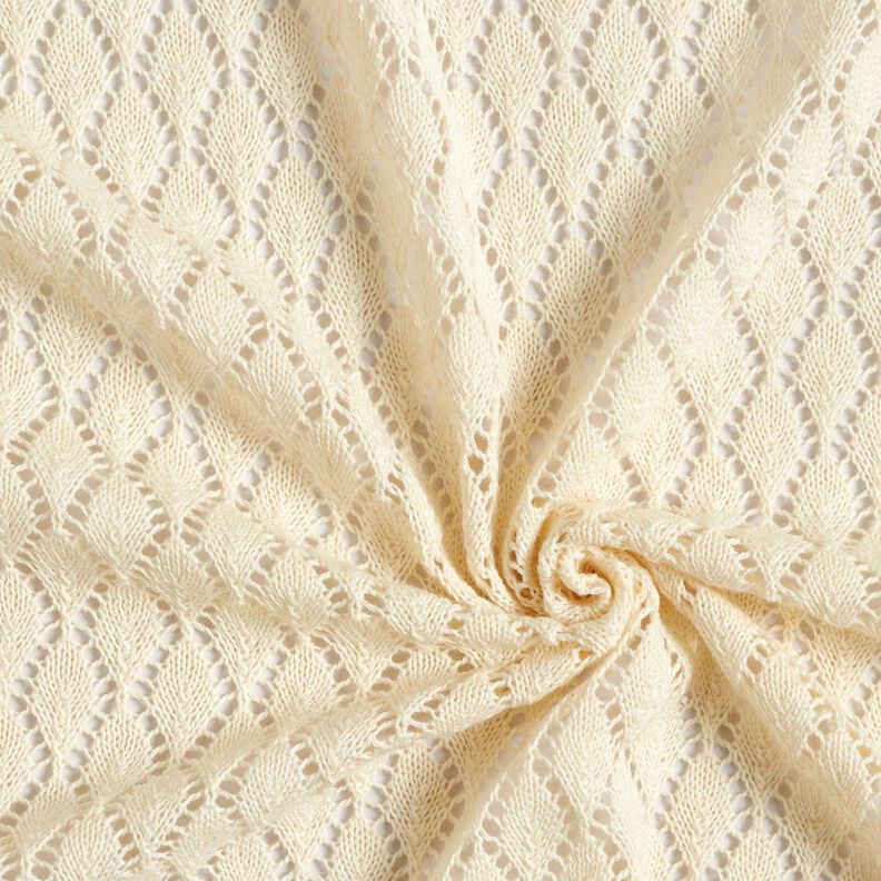 Stickat tyg Crochette – yllevit, image number 4