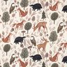 Sweatshirt Ruggad djur i skogen Digitaltryck | Poppy Fabrics – yllevit,  thumbnail number 1