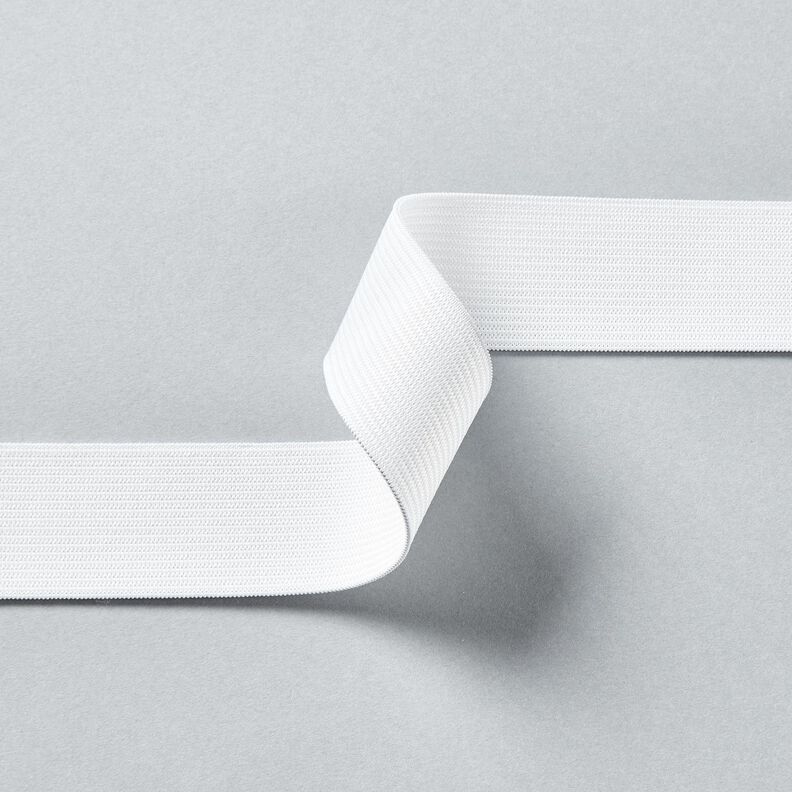 Mjukt gummiband [3 m | 30 mm] – vit,  image number 2