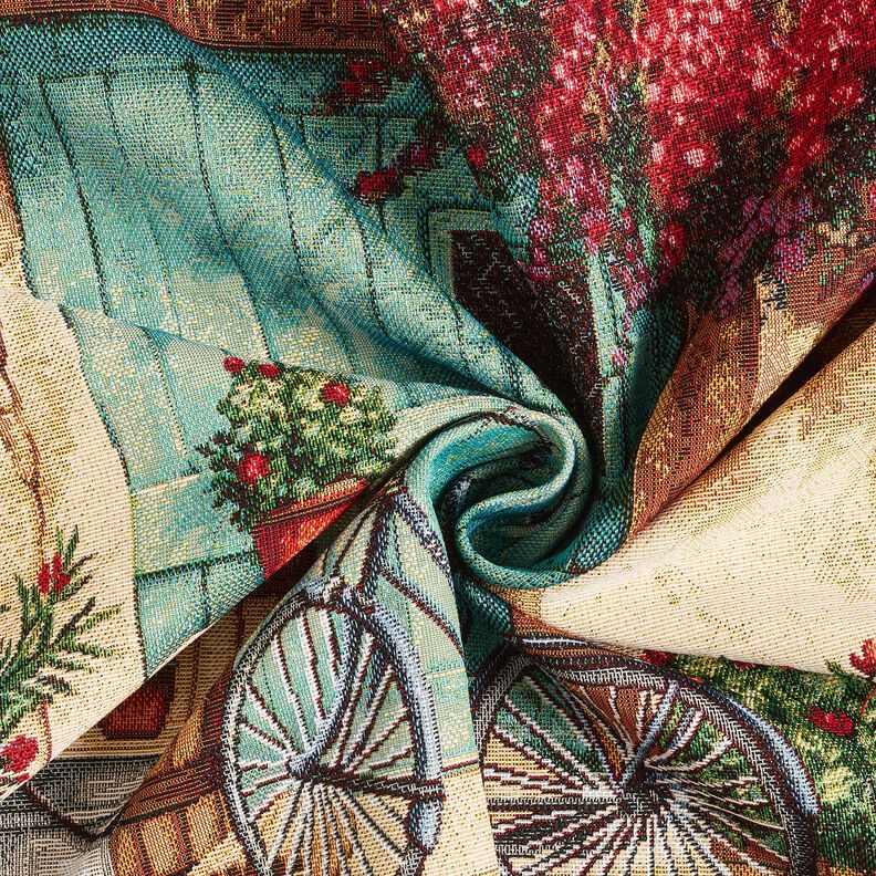 dekorationspanel Gobeläng cykel – ljusbeige/kaminrött, image number 3
