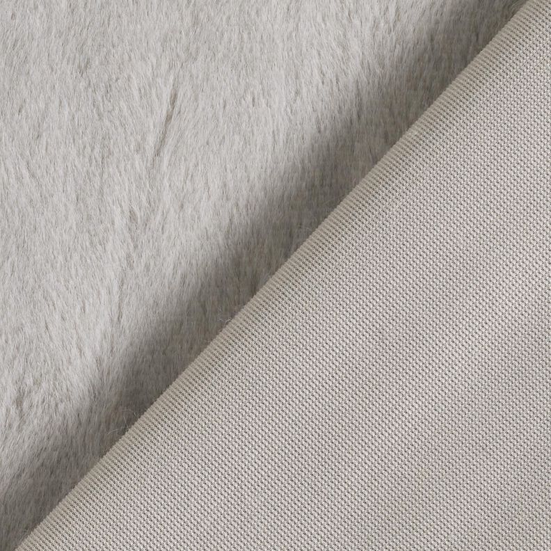 högkvalitativ enfärdad konstpäls – ljusgrå,  image number 3