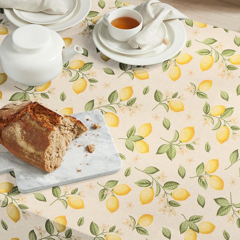 Dekorationstyg Halvpanama citronplanta – natur/gul,  image number 6