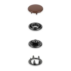 Tryckknappar jersey [12 mm] | Prym – mörkbrun, 