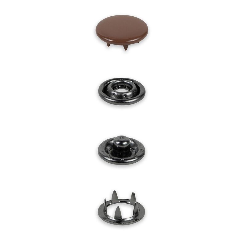 Tryckknappar jersey [12 mm] | Prym – mörkbrun,  image number 2