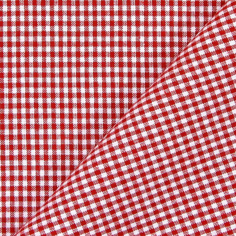 Bomullstyg Vichy rutig 0,2 cm – rött/vit,  image number 3